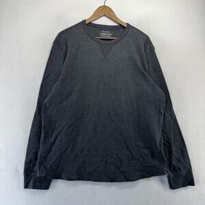 Vintage Sonoma Thermal Shirt mens XL Gray Waffle Knit Crew Base Layer Grunge y2k